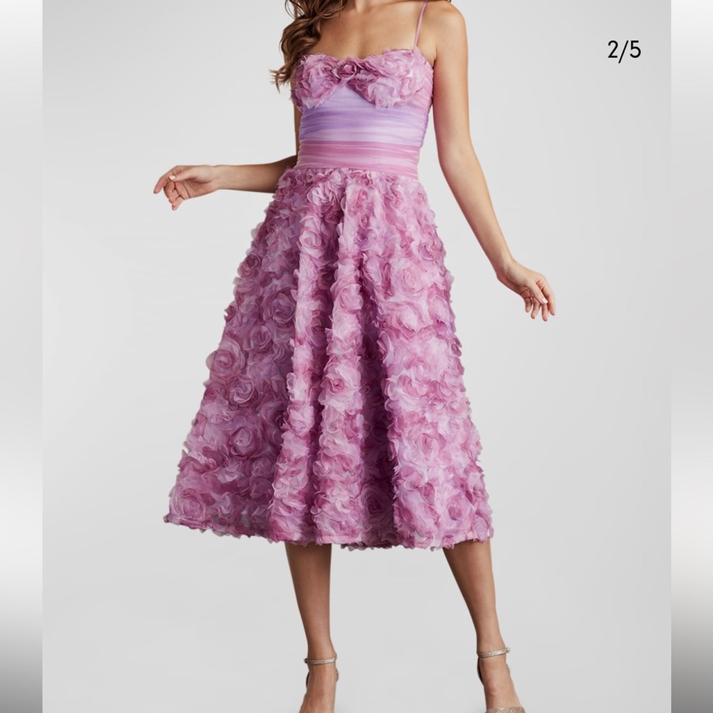 NWT Tadashi Shoji floral midi dress size 2